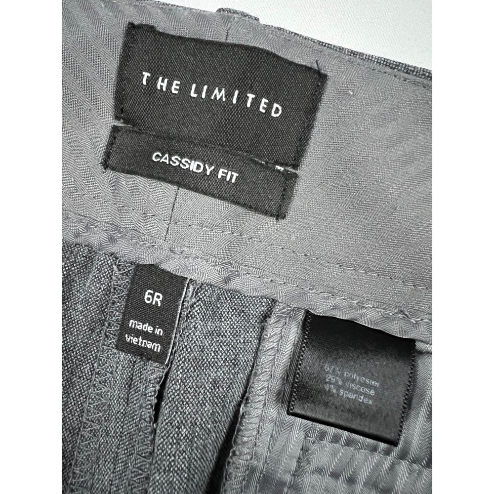 The Limited Cassidy Fit Gray Dress Pants Womens 6R Heathered Charcoal Trousers - Picture 3 of 5
